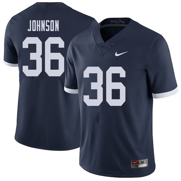 Men #36 Jan Johnson Penn State Nittany Lions College Throwback Football Jerseys Sale-Navy